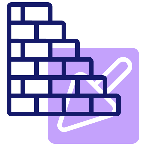 Brick brick construction construction and tools icon