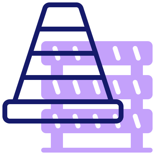 Cone cone construction and tools construction icon