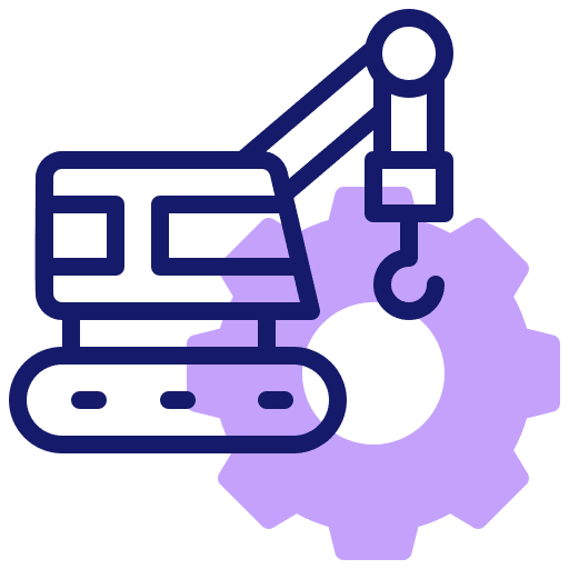 Excavator vehicle tools construction and tools icon Excavator vehicle tools construction and tools icon