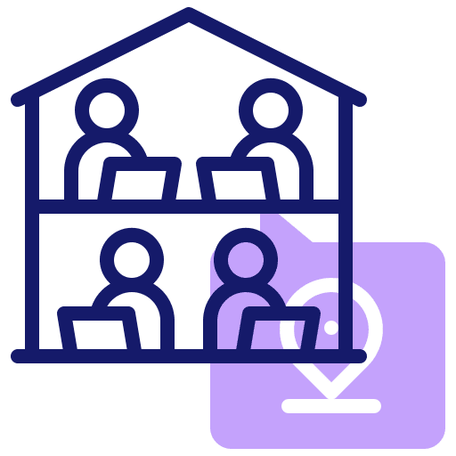 Coworking space coworking professions and jobs icon