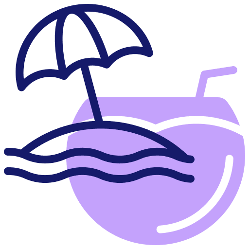Beach travel holidays beach icon