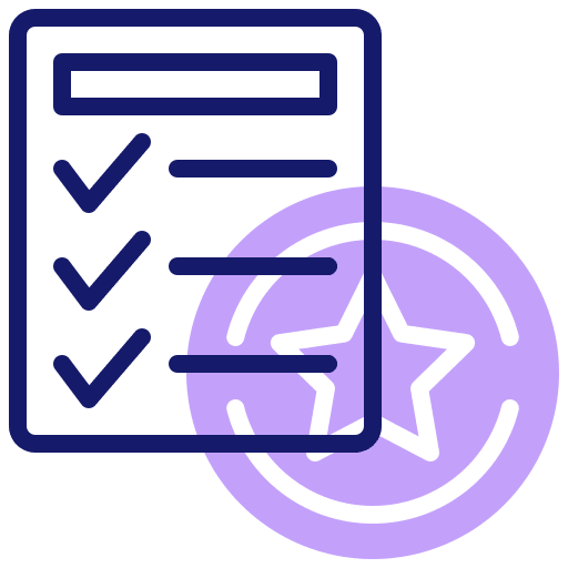 Check list favourite criteria list option icon