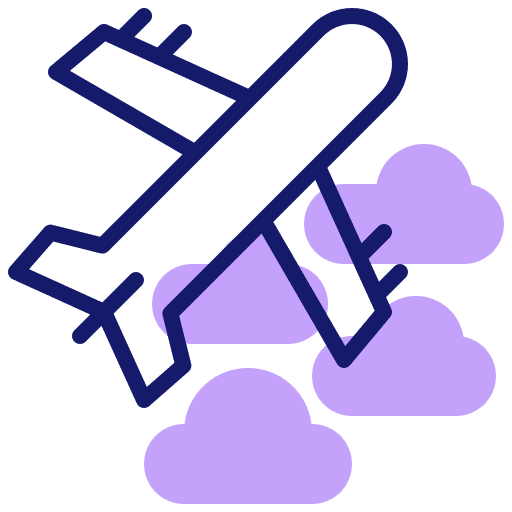 Flight airplane flight transportation icon