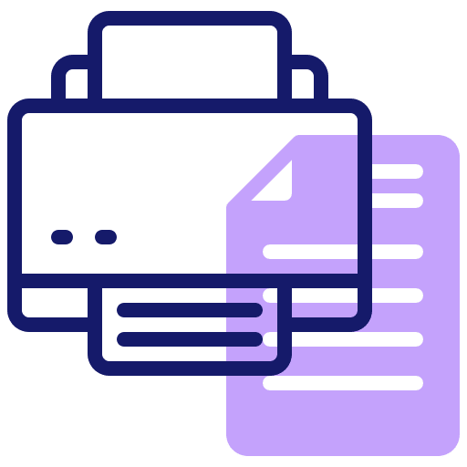 Printer technology file document icon Printer technology file document icon