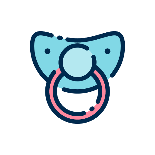 Baby dummy kid and baby pacifier dummy icon