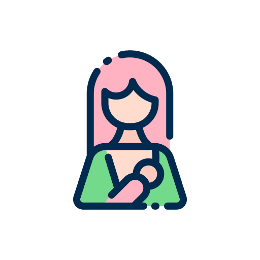 Breastfeeding babies maternity breast icon