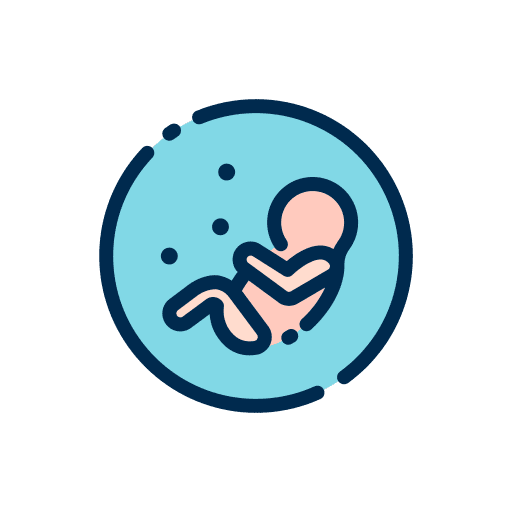 Embryo pregnant biology kid and baby icon Embryo pregnant biology kid and baby icon