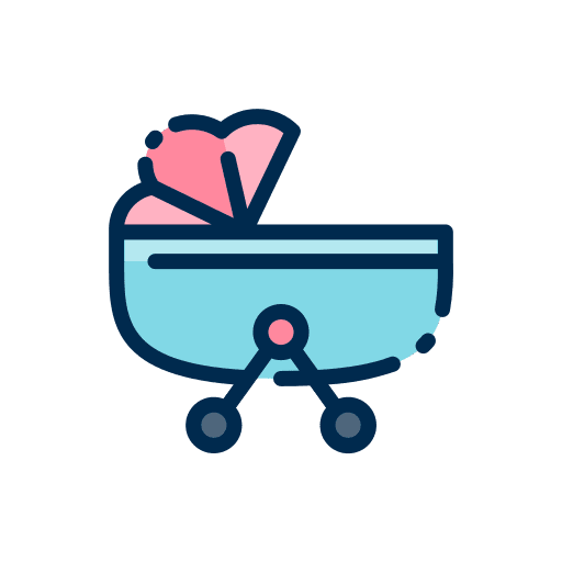 Stroller pram nursery transportation icon Stroller pram nursery transportation icon