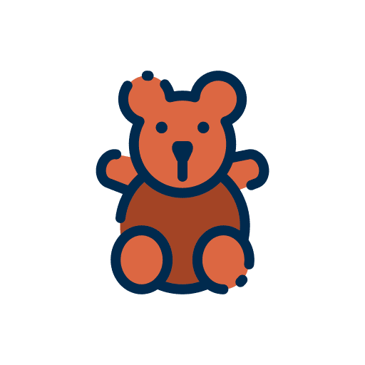 Teddy bear kid and baby teddy bear animals icon Teddy bear kid and baby teddy bear animals icon