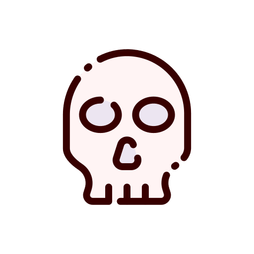 Skull terror halloween skull icon Skull terror halloween skull icon