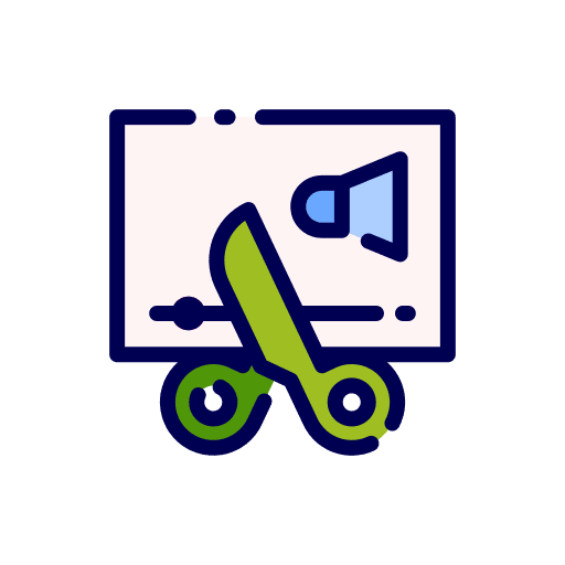 Audio editing music and multimedia sound bite icon