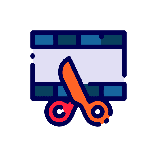 Film editing edit video entertainment film editing icon