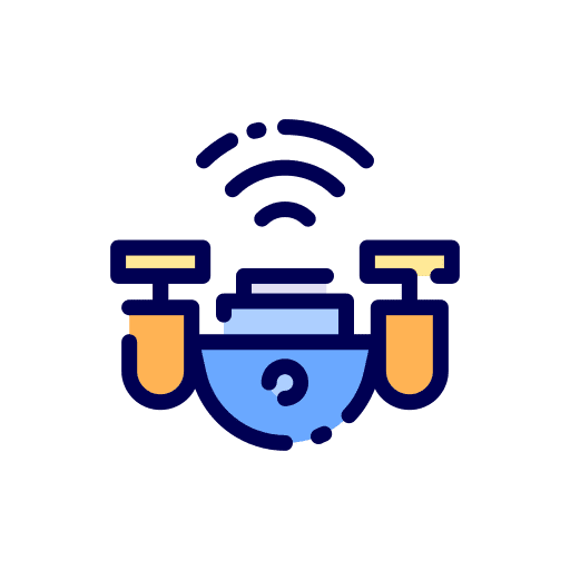 Camera drone transportation electronics drone icon Camera drone transportation electronics drone icon