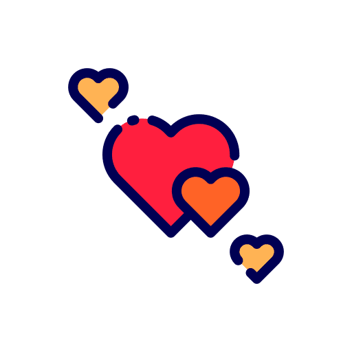 Hearts love and romance love interface icon Hearts love and romance love interface icon