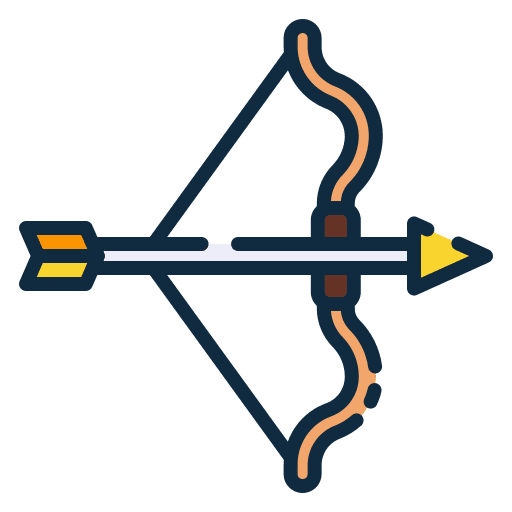 Archery archery bow and arrow hunting icon
