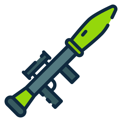 Bazooka arms weapons grenades icon