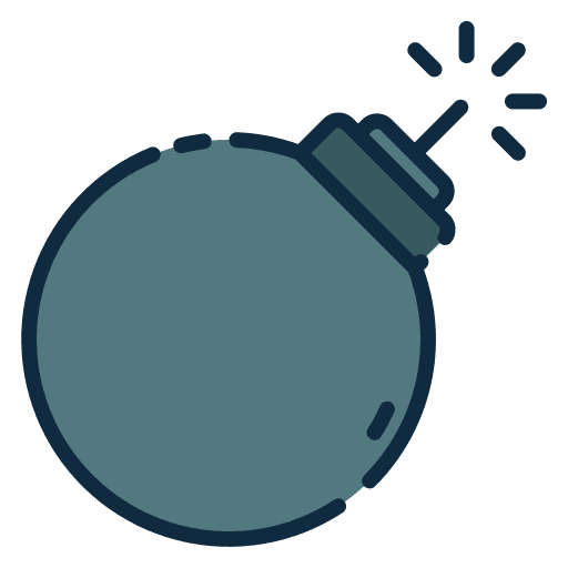 Bomb weapon explosive terrorism icon