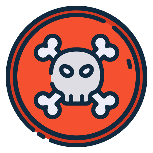 Toxic bone danger dangerous icon