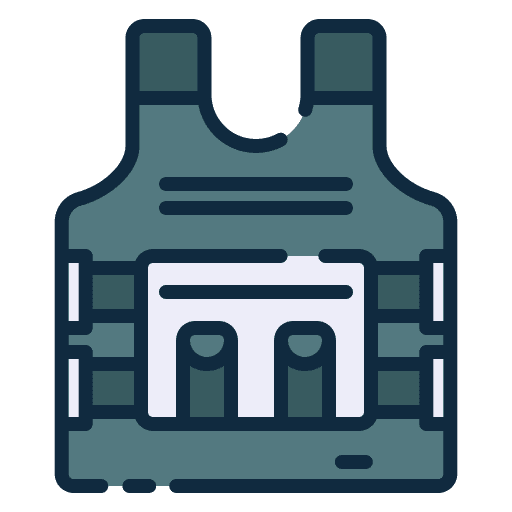 Bulletproof vest policeman bulletproof vest kevlar icon