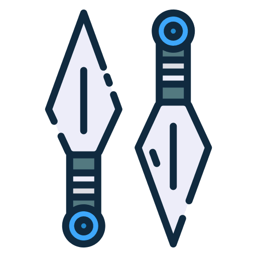 Kunai kunai warrior martial arts icon