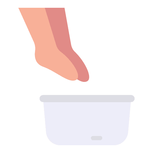 Footbath healthcare and medical wellness feet icon Footbath healthcare and medical wellness feet icon