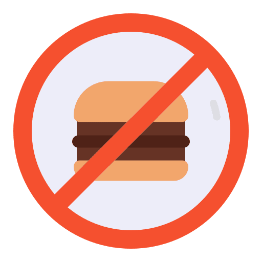 No junk food no fast food no burger unhealthy icon No junk food no fast food no burger unhealthy icon