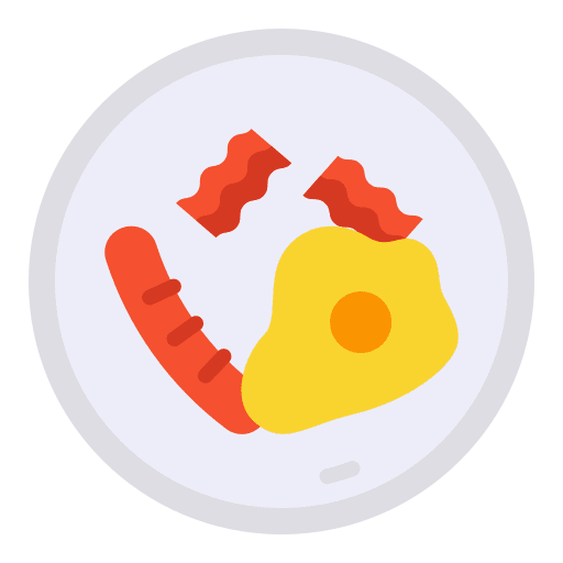 Breakfast food plate egg icon Breakfast food plate egg icon