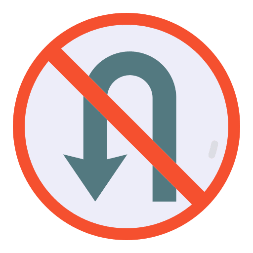 No turn no turn traffic sign not allowed icon No turn no turn traffic sign not allowed icon