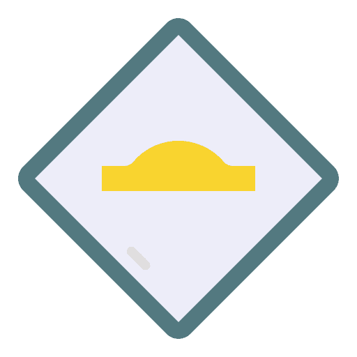 Hump warning transportation traffic sign icon Hump warning transportation traffic sign icon