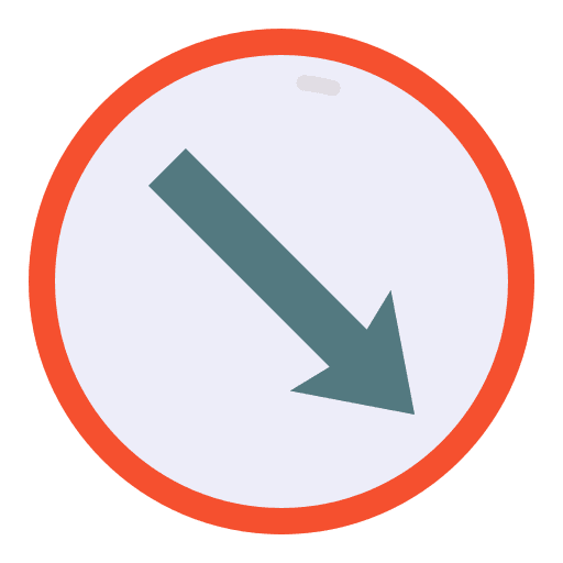 Keep right traffic sign right arrow warning icon Keep right traffic sign right arrow warning icon