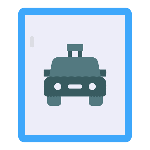 Taxi transportation signaling cab icon Taxi transportation signaling cab icon