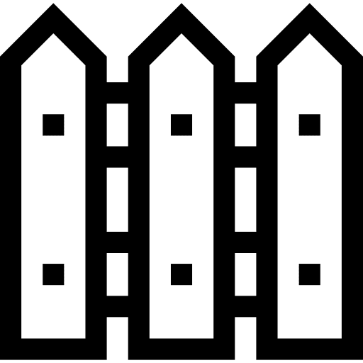 Fence farming and gardening property limits icon