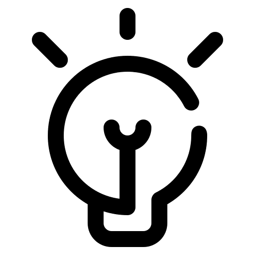 Solution solution creativity light bulb icon
