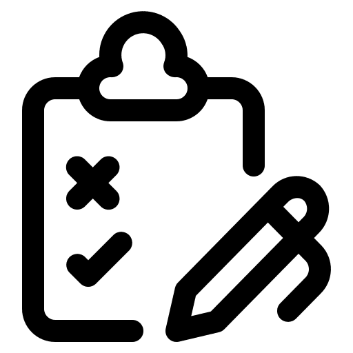 Clipboard interface tick task icon