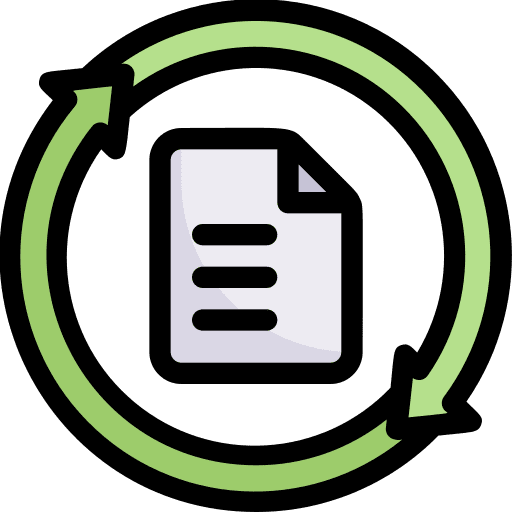 Data processing information data processing update icon