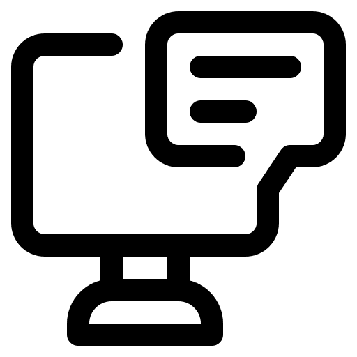 Message monitor chat communications icon