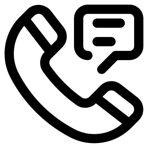 Telephone speech bubble conversation communications icon