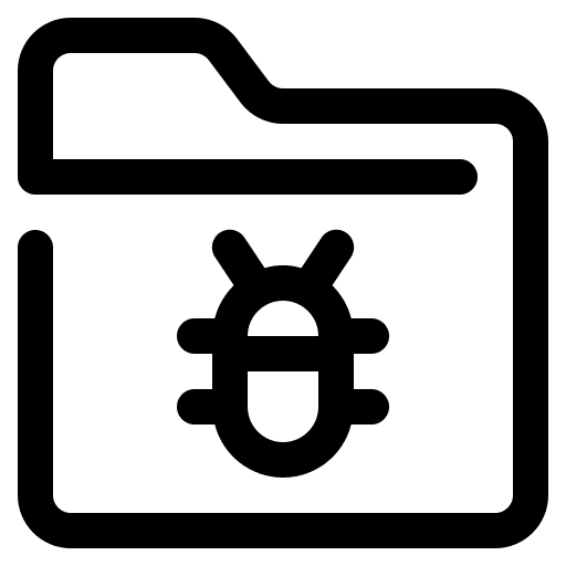 Virus virus malware file storage icon