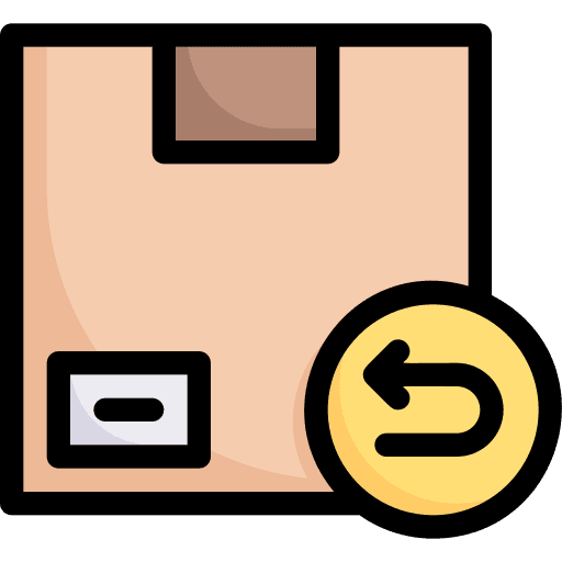 Product return package back product return icon