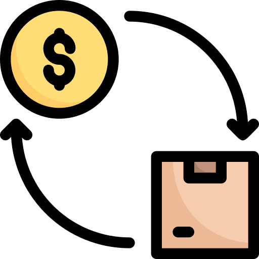 Cash on delivery coin money product icon