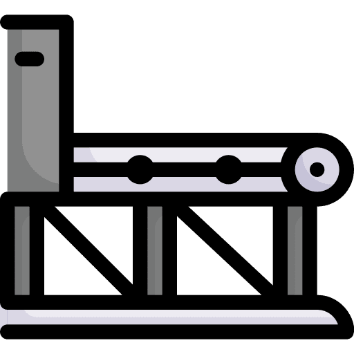 Conveyor belt industrial assembly line electronics icon