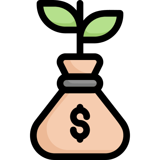 Funds investment money bag profit icon