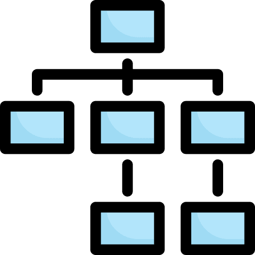 Hierarchical structure hierarchical structure structure business and finance icon