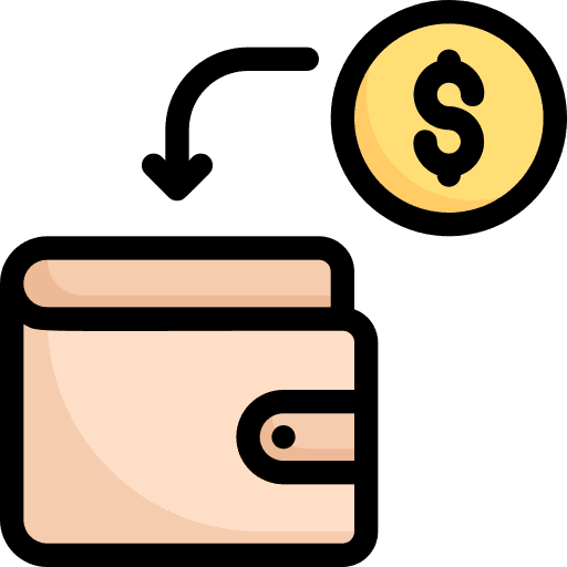 Income money cash back dollar icon