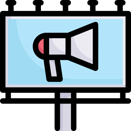 Billboard ads publicity promotion icon