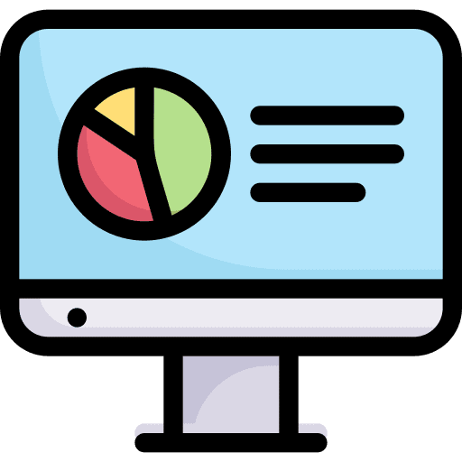 Data analytics financial report computer data analytics icon