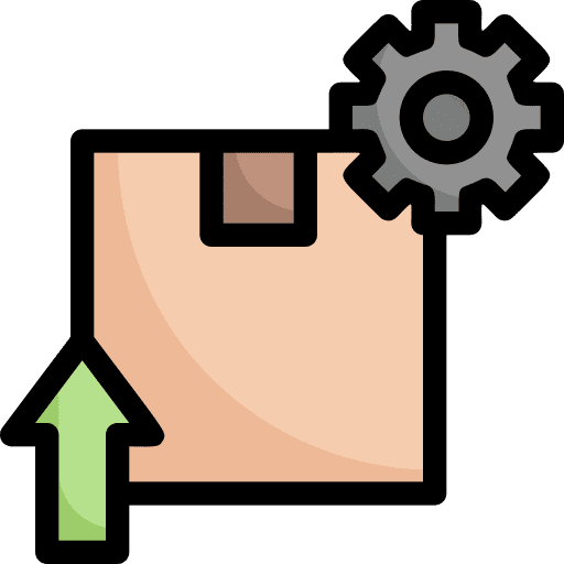 Developing box product arrow icon