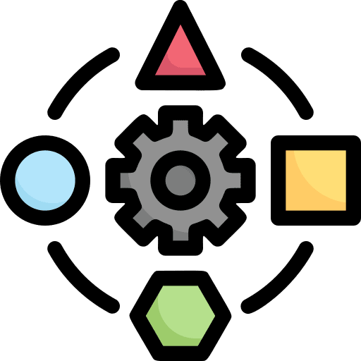 Developing create shape gear icon
