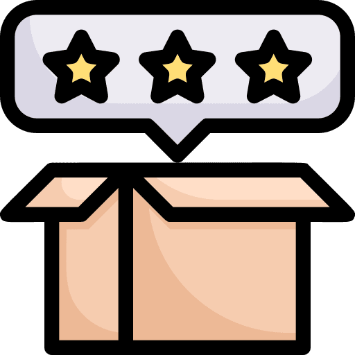 Quality rating marketing feedback icon