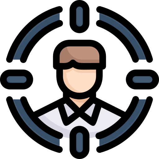 Target customer audience target icon